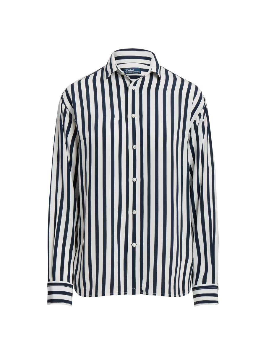 Polo Ralph Lauren Striped Mulberry Silk Shirt | Saks Fifth Avenue