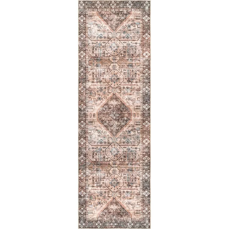 nuLOOM Devin Machine Washable Vintage Medallion Area Rug | Target