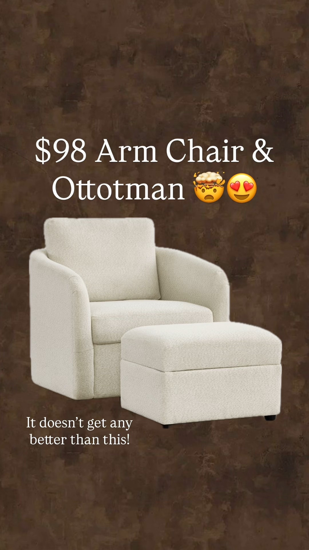 A $98 arm chair AND ottoman?! 🤯😱😍 That’s unheard of!! This sale is crazy good and way too 🔥 to pass up!! 🛒✨ 

#LTKHome #LTKSeasonal #LTKSaleAlert