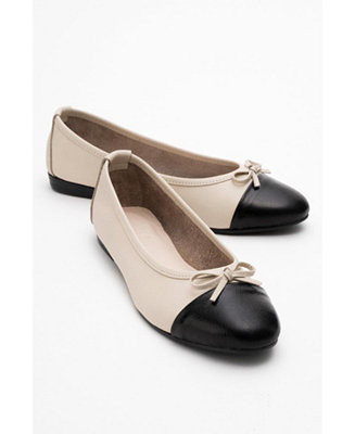 Forever & Always Shoes women's Rayne Cap Toe Leather Ballet Flats - Macy's | Macy's