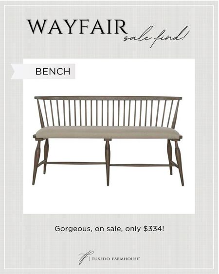 This pretty bench is on my wish list! Love the slender legs and slanted back spindles. 

#LTKsalealert #LTKhome