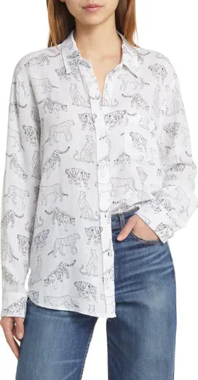Rails Charli Linen Blend Button-Up Shirt | Nordstrom | Nordstrom