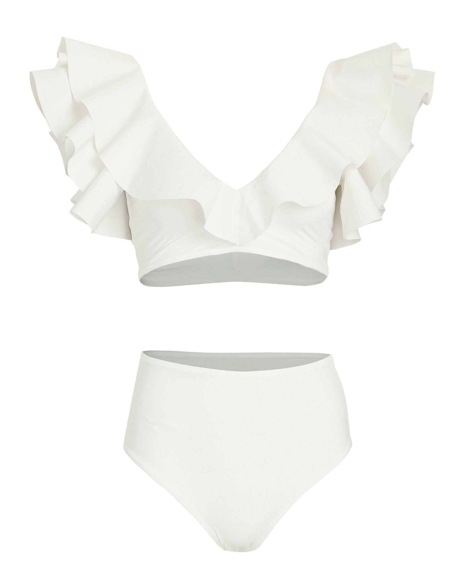 Mila Ruffled High-Waist Bikini Set | INTERMIX
