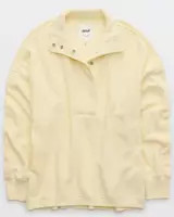 Aerie Getaway Quarter Snap Sweatshirt | Aerie