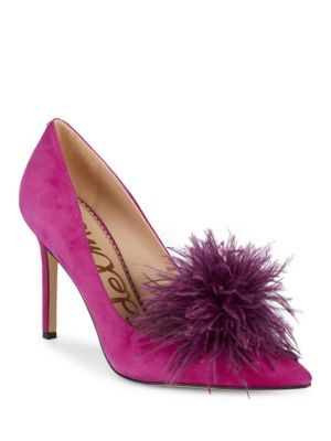 Sam Edelman - Haide Feather Suede Pumps | Saks Fifth Avenue OFF 5TH (Pmt risk)