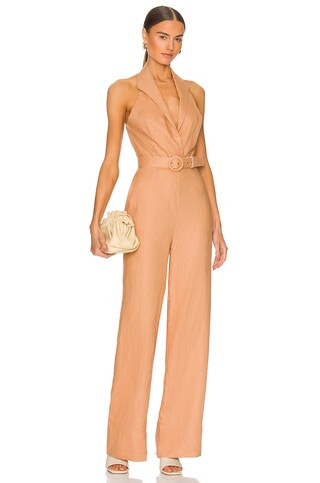 NICHOLAS Stephania Jumpsuit in Twig from Revolve.com | Revolve Clothing (Global)
