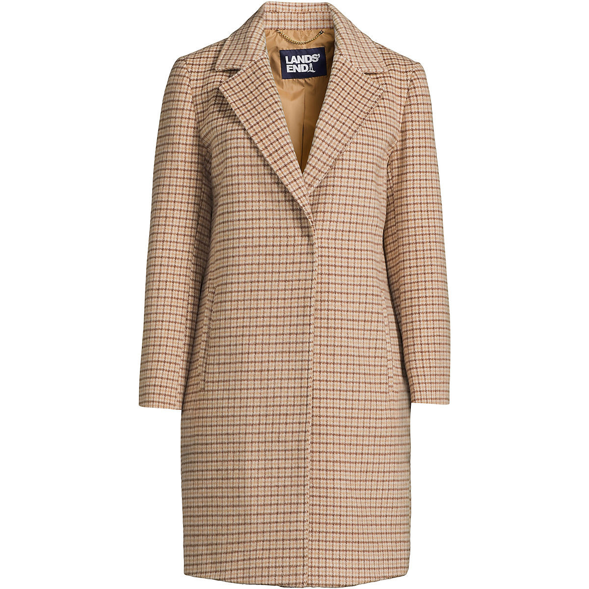 Women's Classic Wool Topper Coat | Lands' End (US)