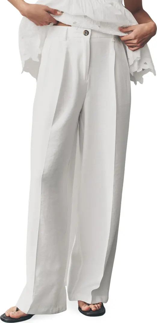 Elasticized Back Wide Leg Tailored Pants | Nordstrom
