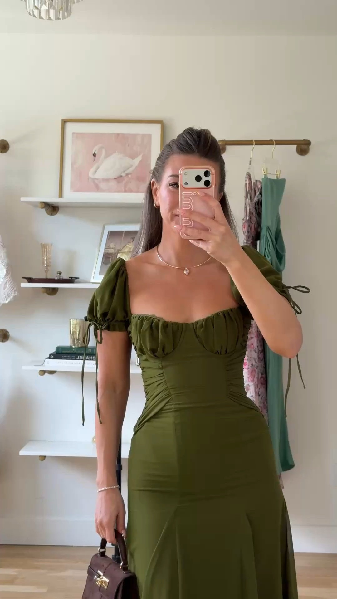 olive green midi with a ruffled sweetheart neckline, puff sleeves, and a fitted ruched waist fall wedding guest dress for every girl 💍

I’m 5’4” & wearing my usual smalls/2

fall wedding guest dresses, wedding guest dresses, cocktail dresses, semi-formal dresses, black tie wedding guest dresses, destination wedding guest dresses, garden party dresses, wedding guest outfit ideas, fall dresses, autumn dress

#LTKootd #LTKSeasonal #LTKWedding