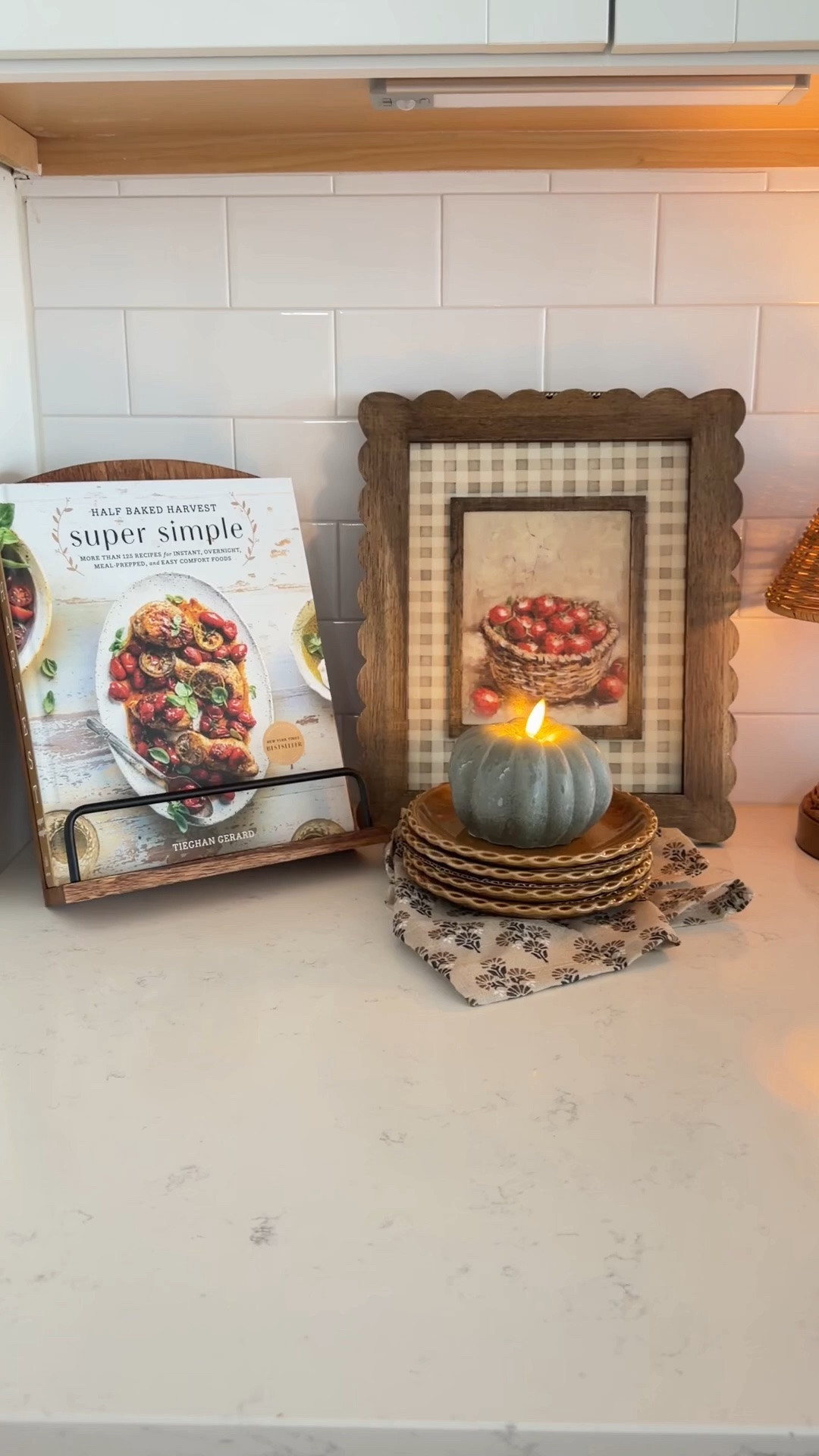 Fall kitchen counter styling 🍂