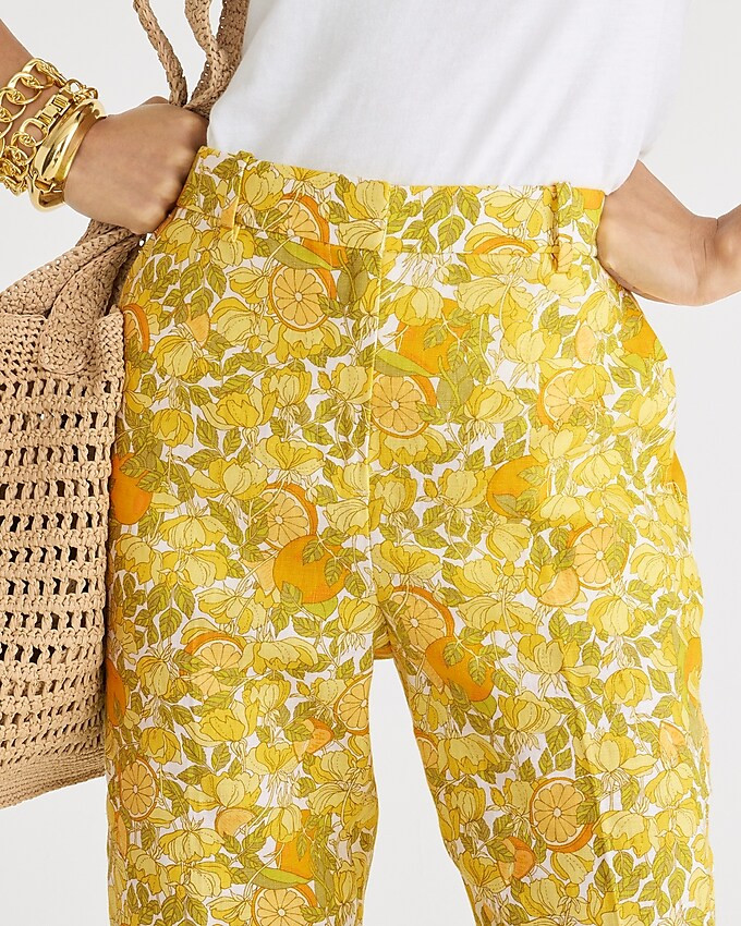 Ingrid linen pant in limone print | J. Crew US