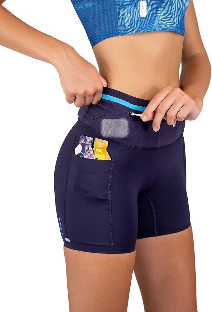 FlipBelt Women’s Air Compression Shorts – Lightweight, Moisture-Wicking with Built-in Phone P... | Amazon (US)