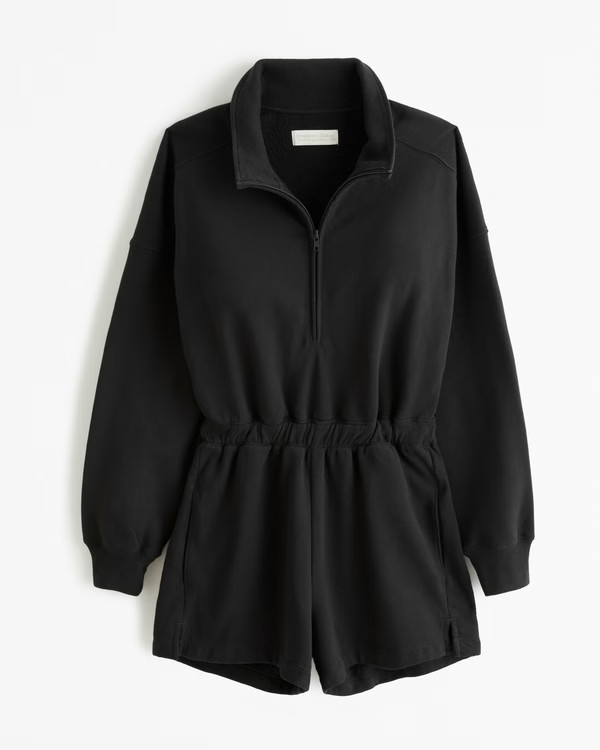 Long-Sleeve Fleece Romper | Abercrombie & Fitch (US)