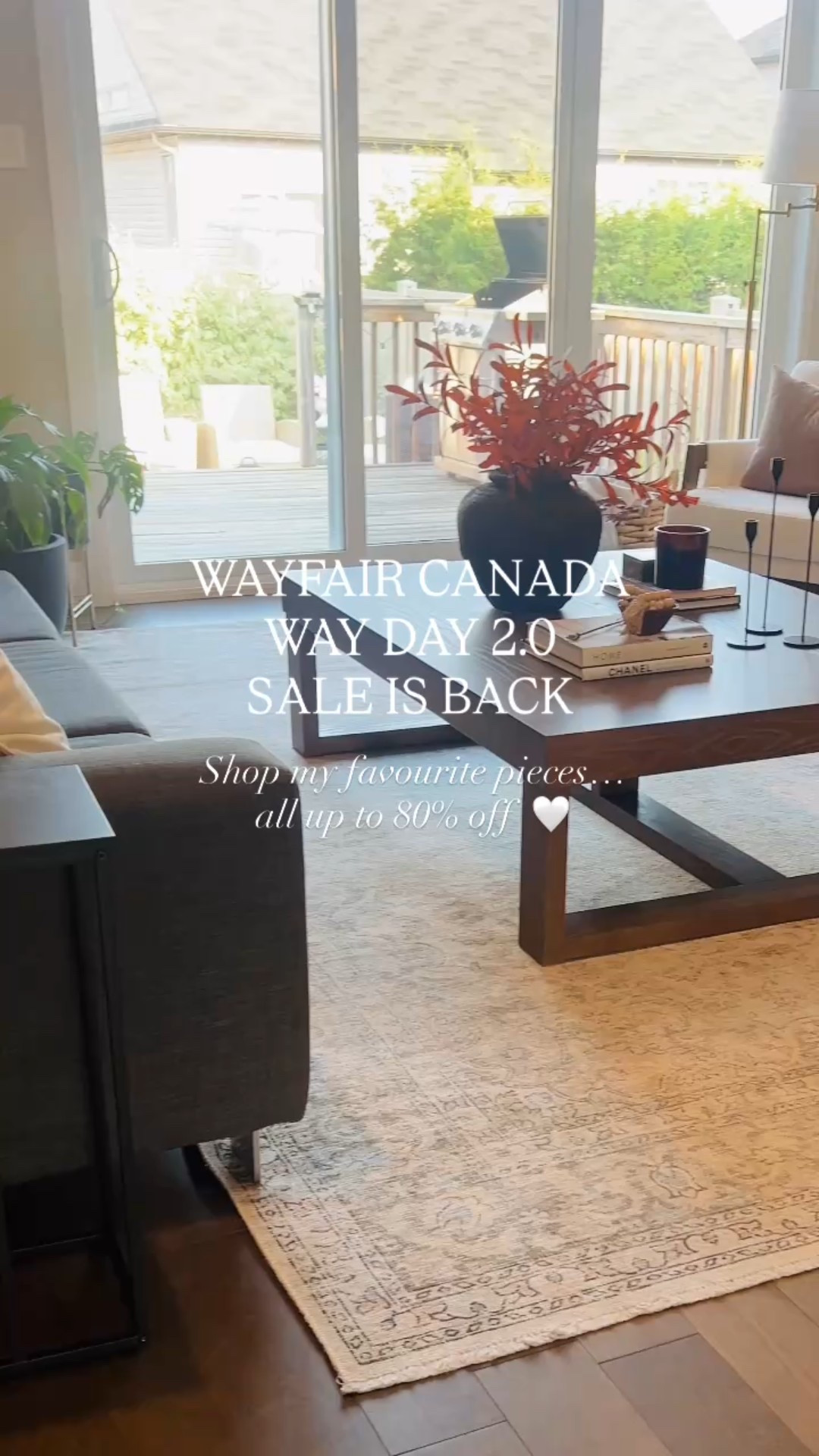 Starting today until October 29th, enjoy up to 80% off plus fast shipping during Way Day 2.0!

These are my @wayfaircanada best sellers and honestly, no surprise- they're my faves too! The living room rug and the floor lamp add so much character and charm, the dining table and chairs are both modern yet timeless pieces, the sconces flank my dining room art perfectly and the coffee table... probably my top pick of them all. Love seeing these pieces getting the attention they deserve!

Follow @findit_styleit and comment SHOP to get a DM with the link to my LTK Shop where you will shop my home favourites. 

#wayfaircapartner #wayfaircahome
#ltkxwayday
#Itkhome
#ltkcanada
#Itksalealert 
#liketkit
@shop.Itk


#LTKcanada #LTKhome #LTKsale