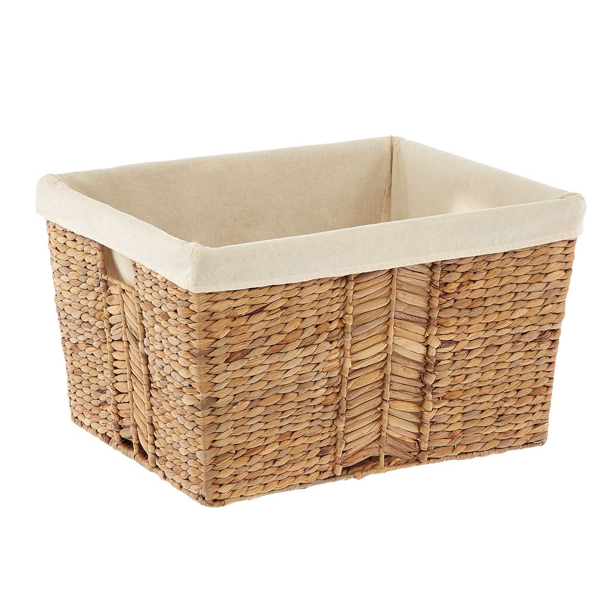 Tapered Mixed Water Hyacinth Weave Laundry Basket Natural | The Container Store
