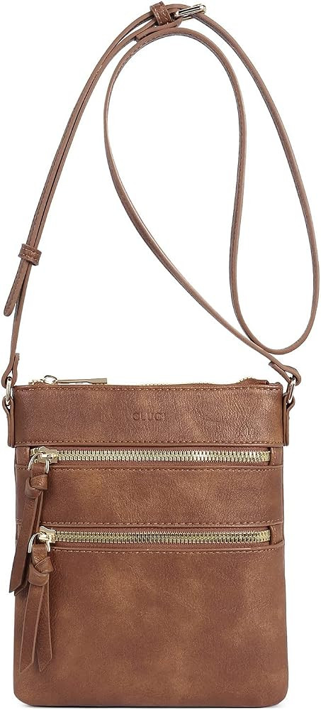 CLUCI Crossbody Purses for Women, Medium Size Zipper Pocket Adjustable Strap, Soft Leather Women'... | Amazon (US)