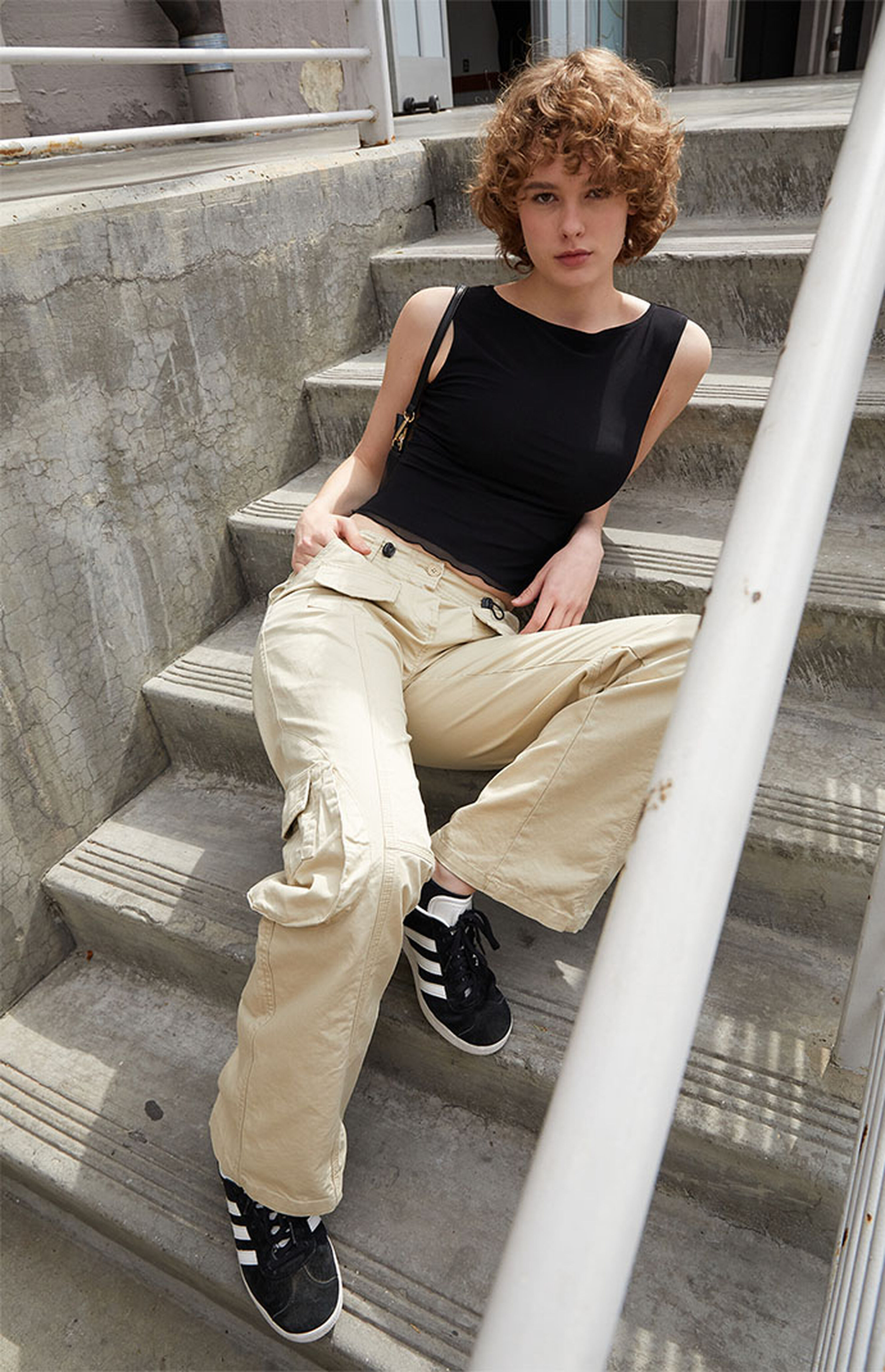 John Galt Black Cowl Neck Tank Top | PacSun