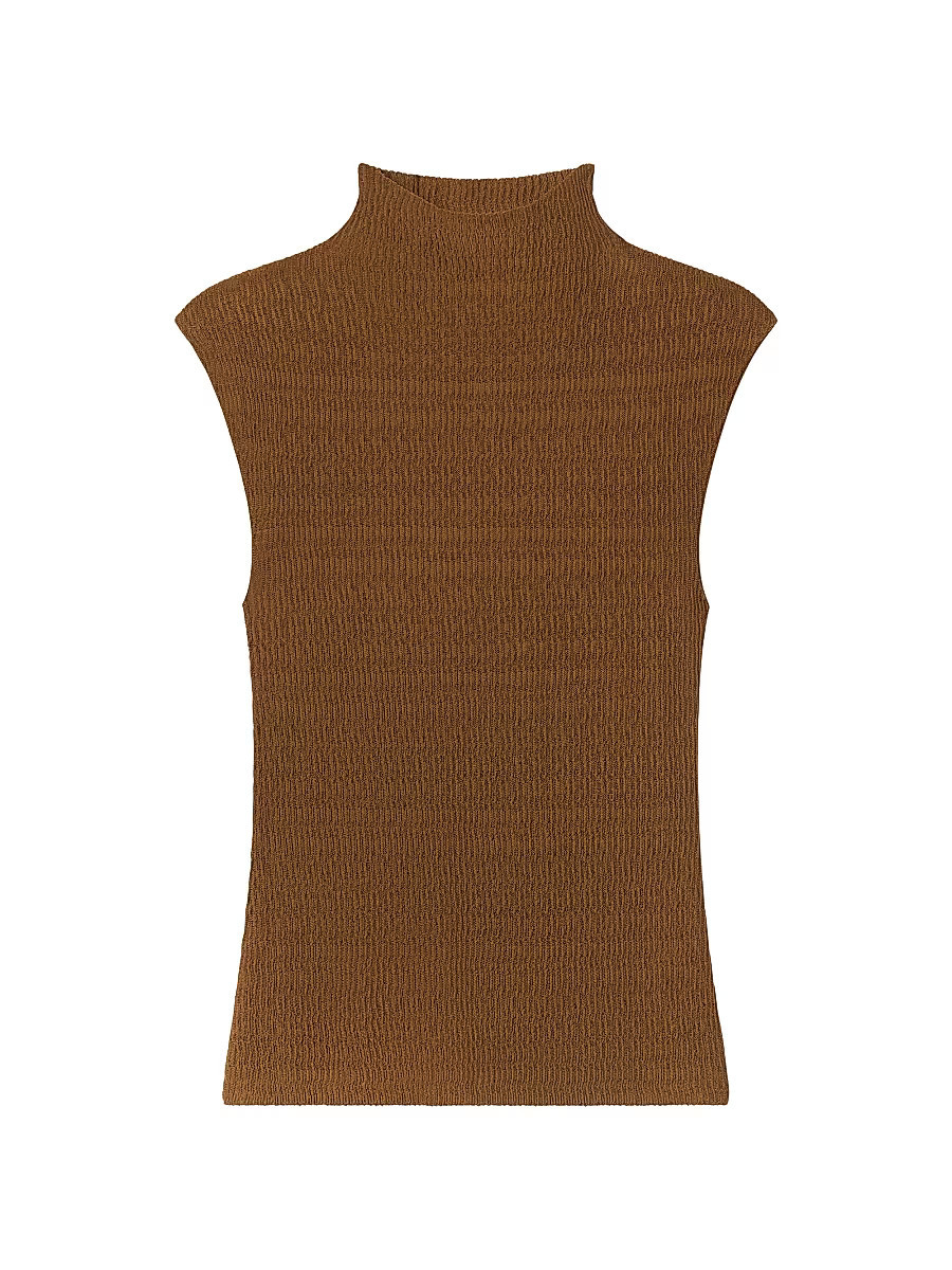 Women's Jada Turtleneck Top - Saddle - Size XS | Saks Fifth Avenue