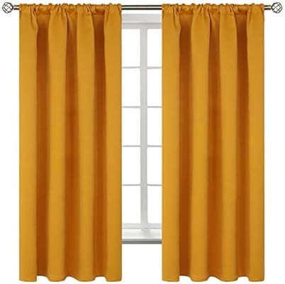 BGment Rod Pocket Blackout Curtains for Bedroom - Thermal Insulated Room Darkening Curtain for Li... | Amazon (US)