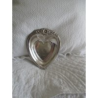 Vanity - Dish - Silver - Heart - Shape - Dresser - Jewelry - Ring - Décor - Valentine - Gift - Shabby Chic - Granny Victorian - Style | Etsy (US)