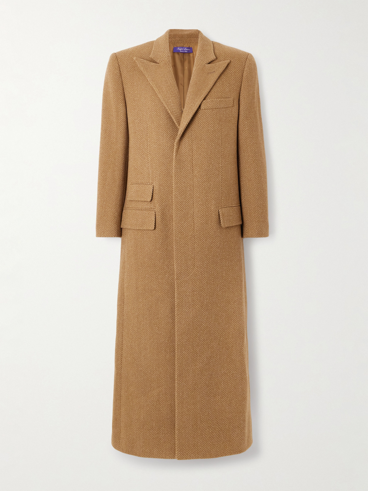 Ralph Lauren Collection - Amory Herringbone Wool Coat - Brown | NET-A-PORTER (US)