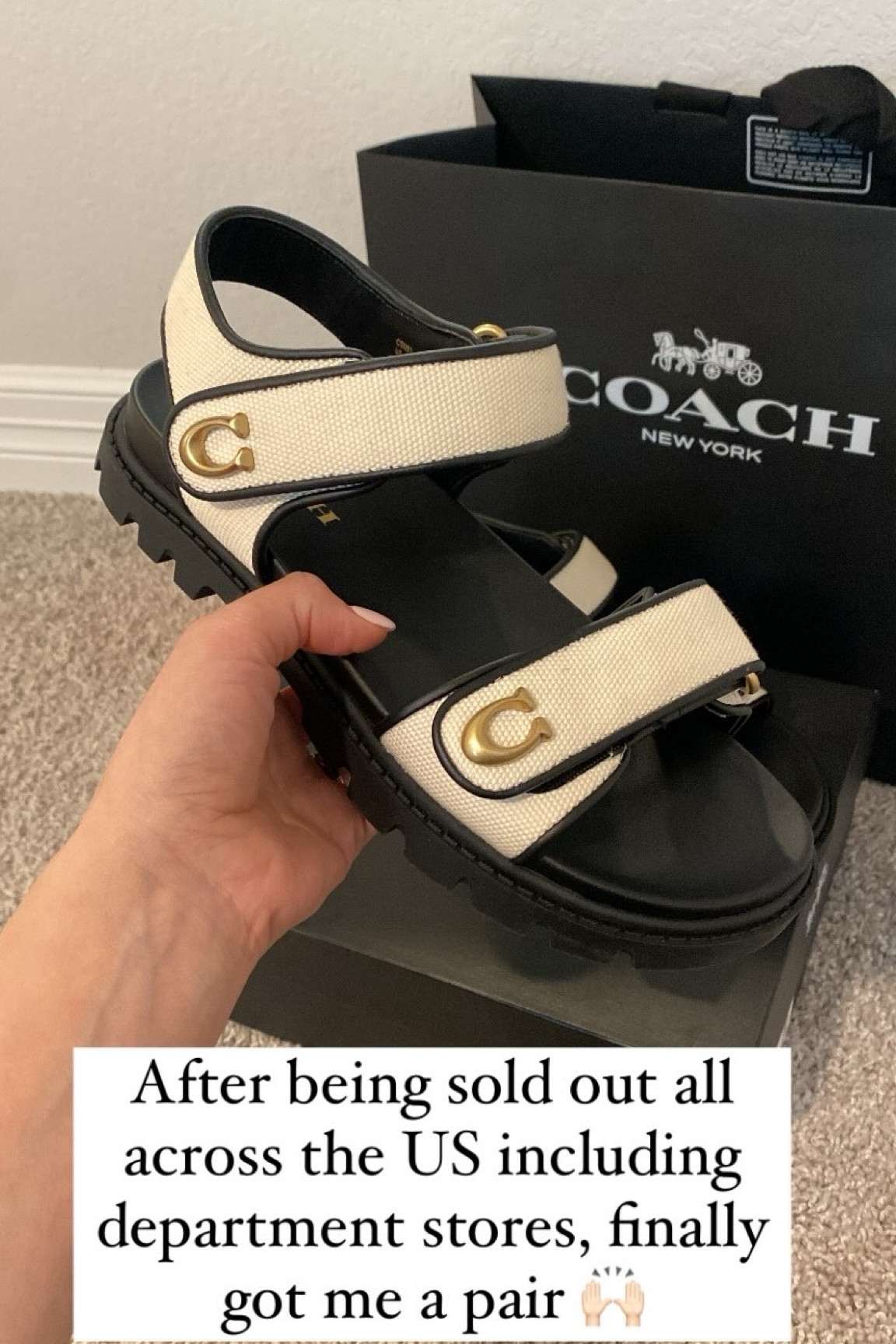 Found some sizes here for y’all! Brynn coach sandal