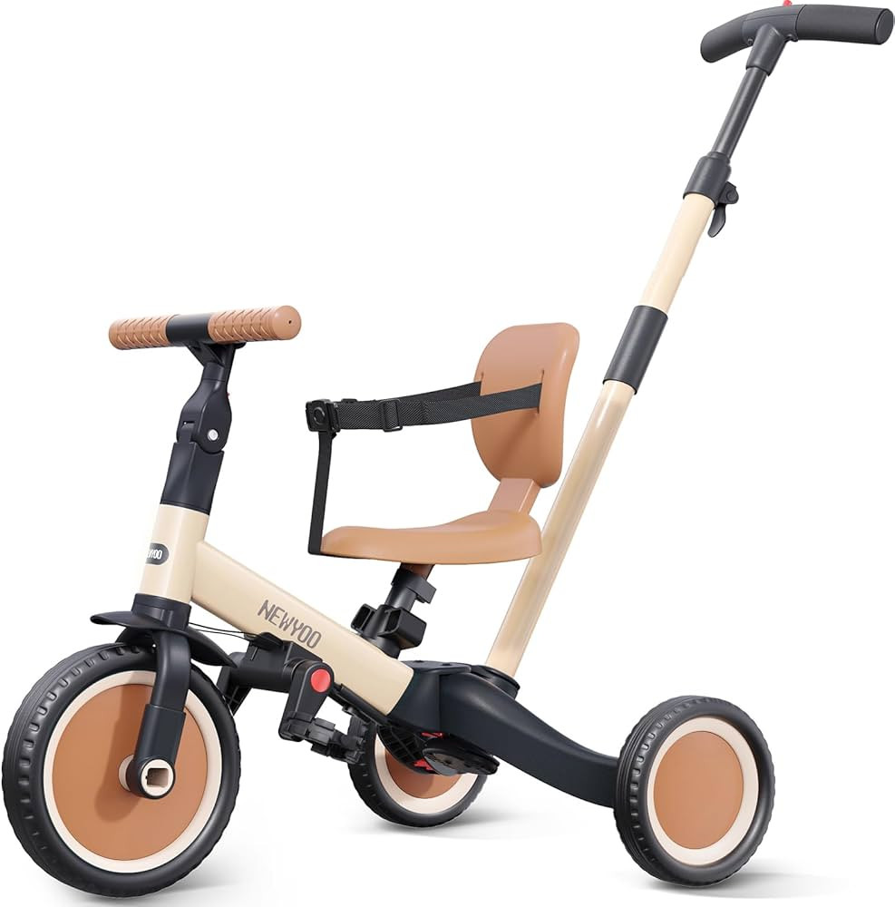 newyoo Toddler Tricycle with Push Handle for 1-3 Year Old, Toddler Bike, Birthday Gift and Toy fo... | Amazon (US)