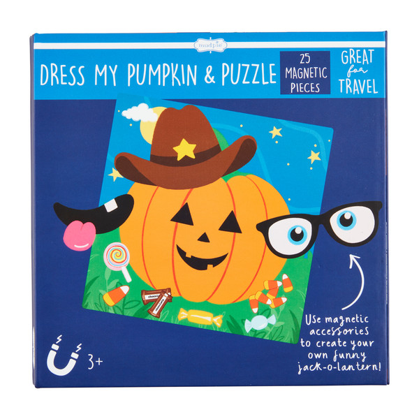 Blue Dress My Pumpkin Puzzle Set | Mud Pie