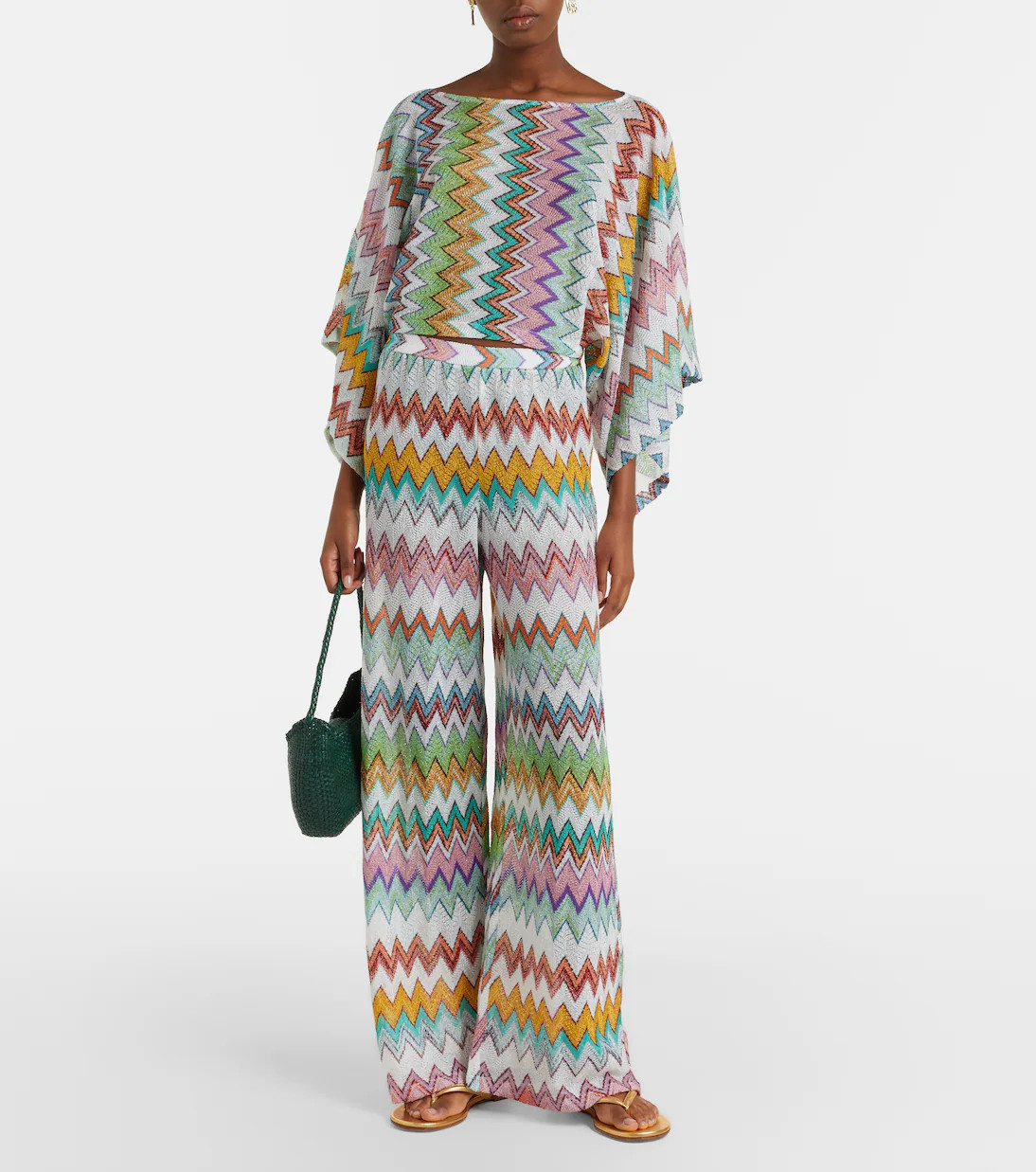 Zigzag lamé straight pants | Mytheresa (US/CA)