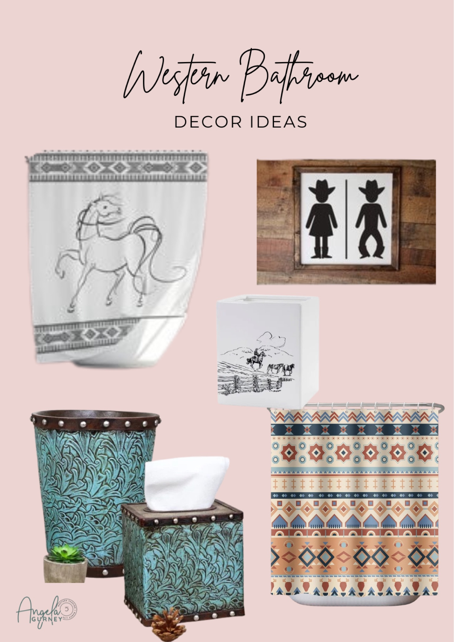 Rustic cowboy bathroom decor - western home finds 

#LTKHome #LTKFindsUnder50