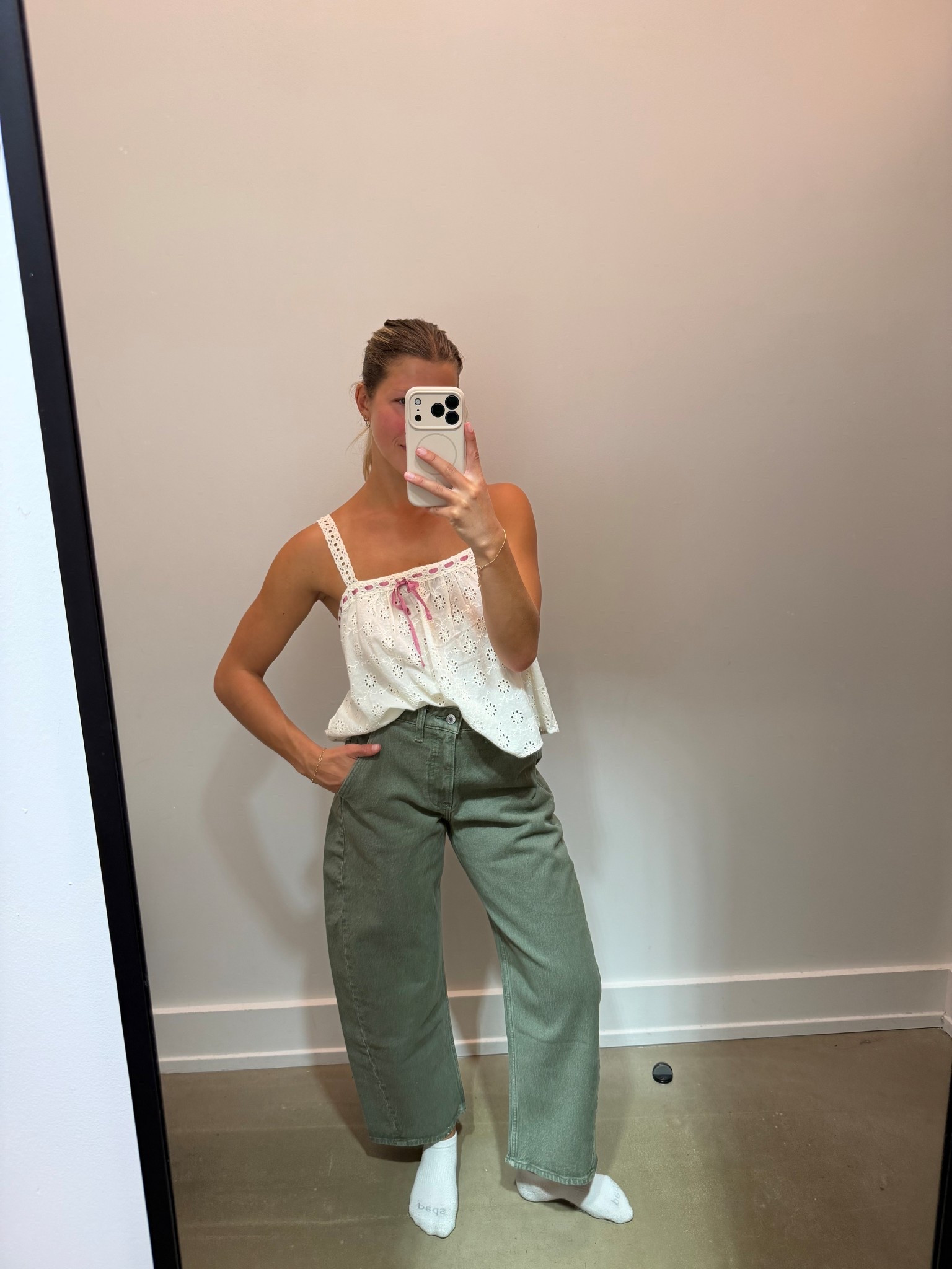 Top is Small
Jeans 26 short 


#LTKootd #LTKgrwm #LTKWorkwear