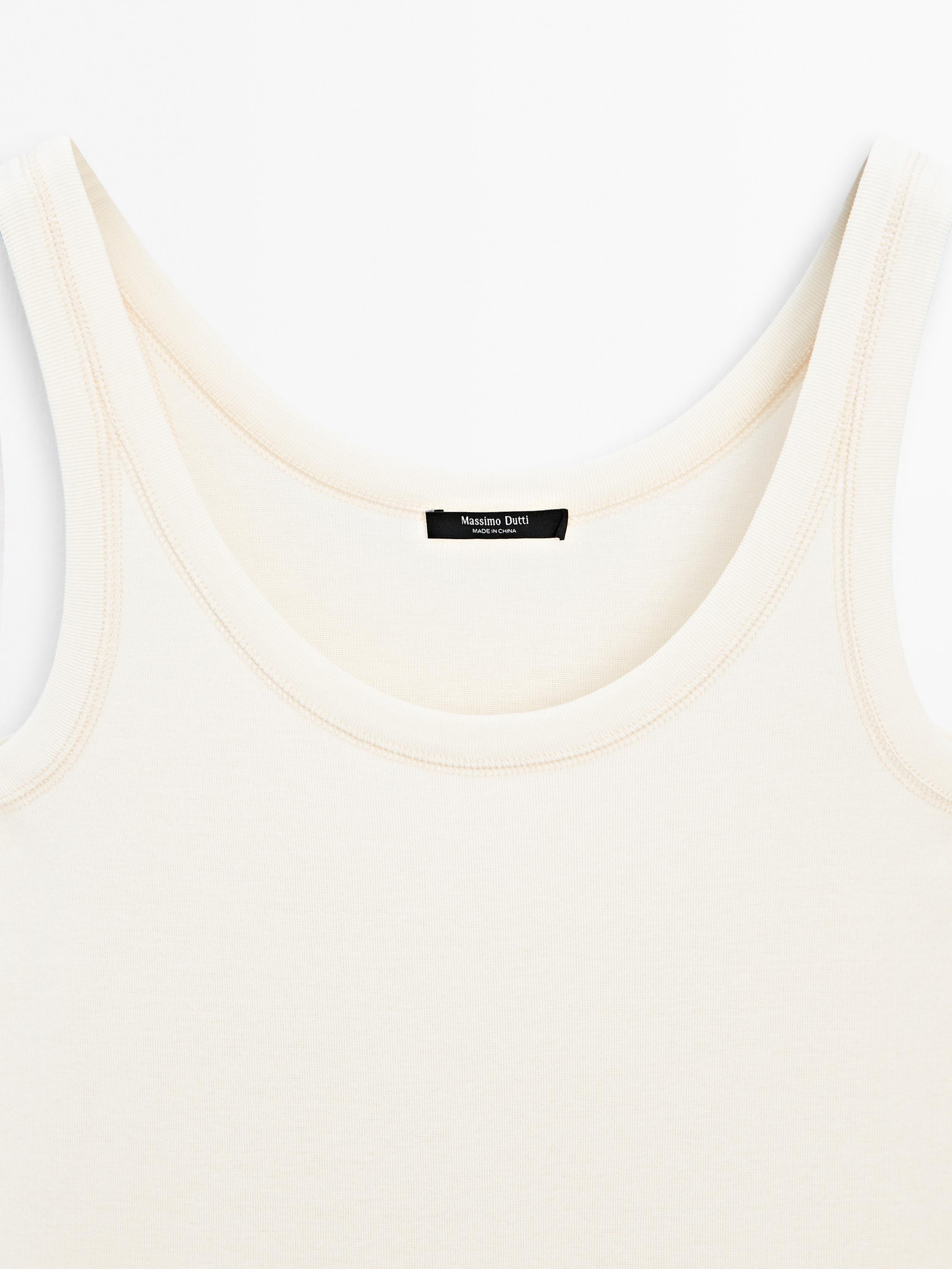 100% cotton tank top | Massimo Dutti UK