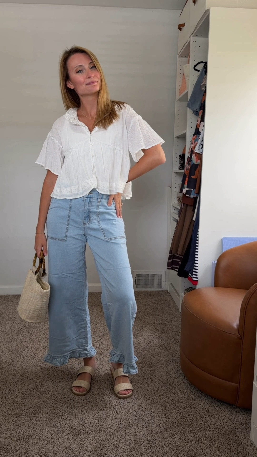 How cute are these ruffle jeans! They have so much stretch to them. I’m wearing a size small and they are honestly kind of big.

#LTKootd #LTKSeasonal