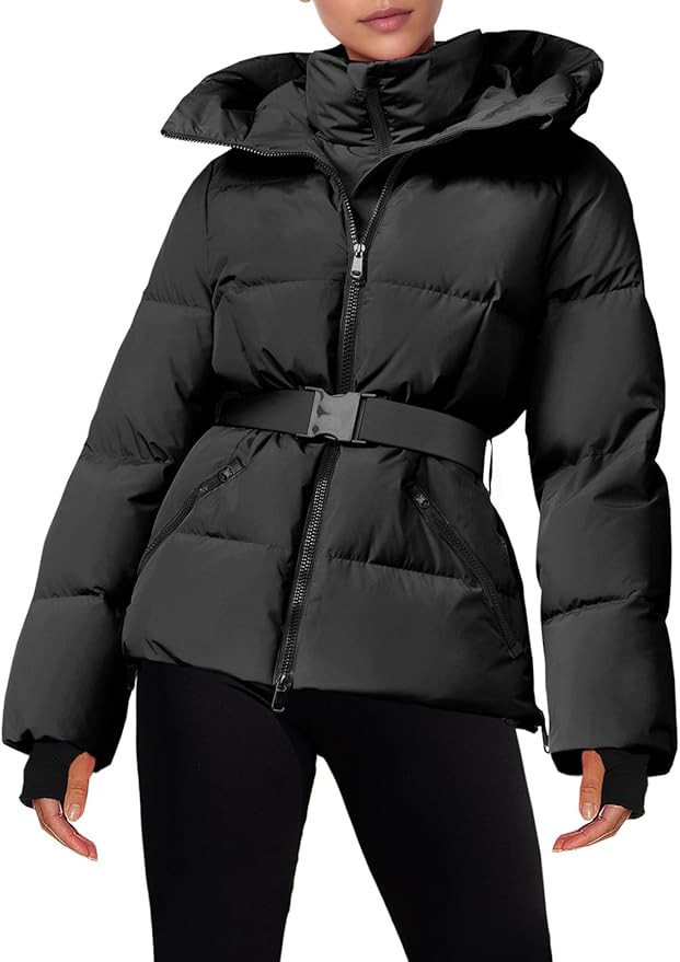 Fisoew Womens Ski Jacket Warm Hooded Insulated Waterproof Quilted Puffy Mountain Snow Winter Coat... | Amazon (US)