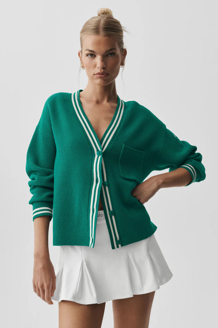 Tennis Club Sweater Knit Cardigan | Alo Yoga
