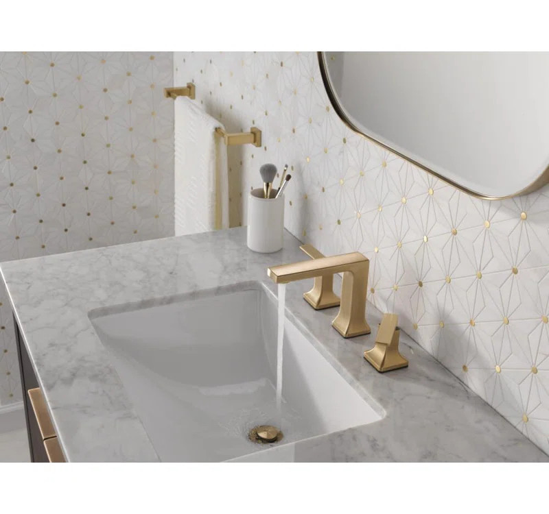 Velum Widespread Bathroom Faucet 3 Hole, 2-handle Bathroom Sink Faucet with Drain Assembly | Wayfair North America