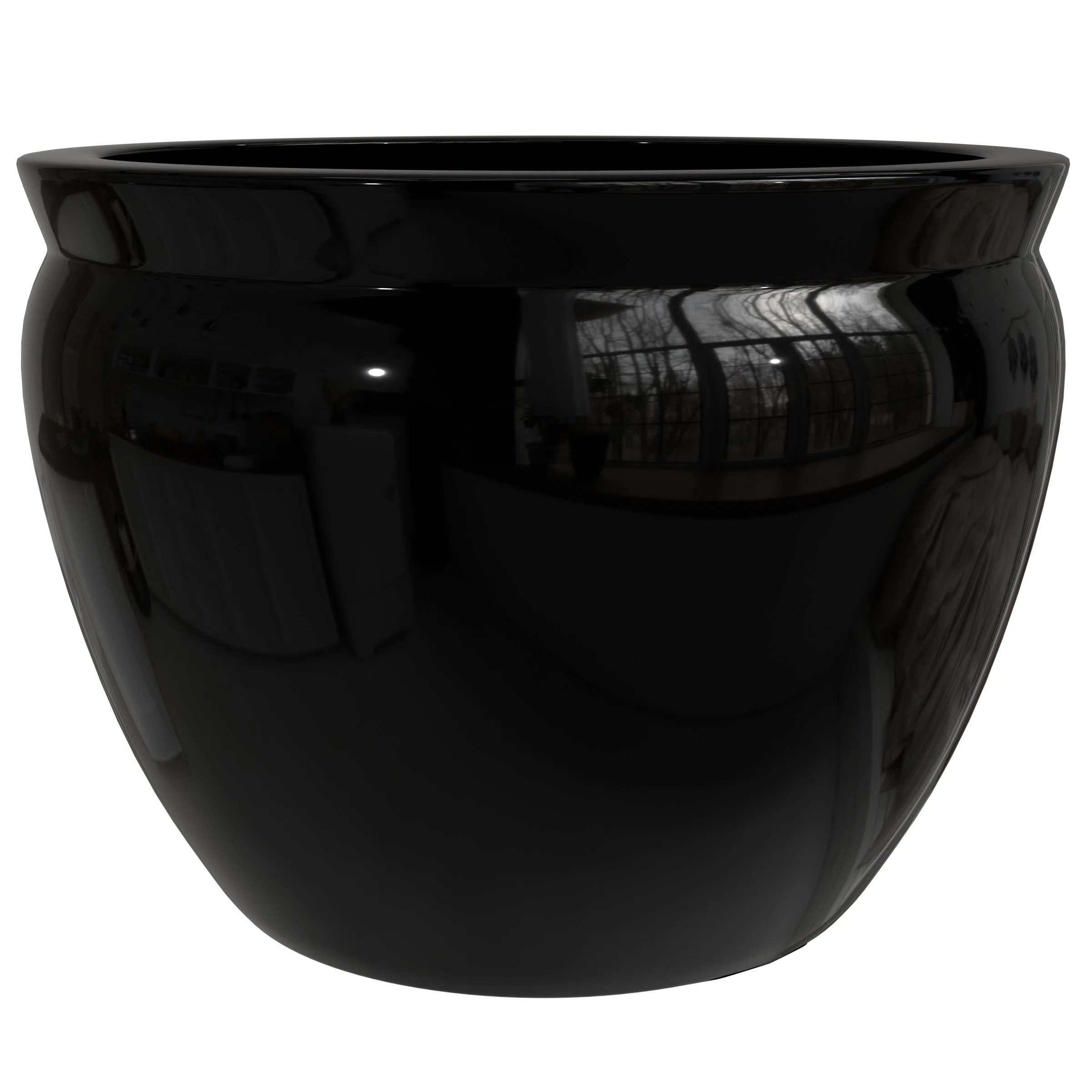Traditional Black Fishbowl Planter | Wayfair North America