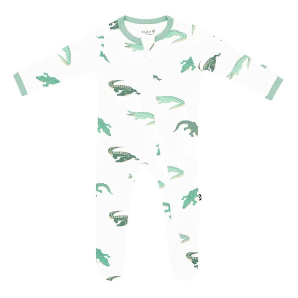 Kyte Baby Zippered Footie Pajamas Baby 6/12 mo. Crocodile | Scheels