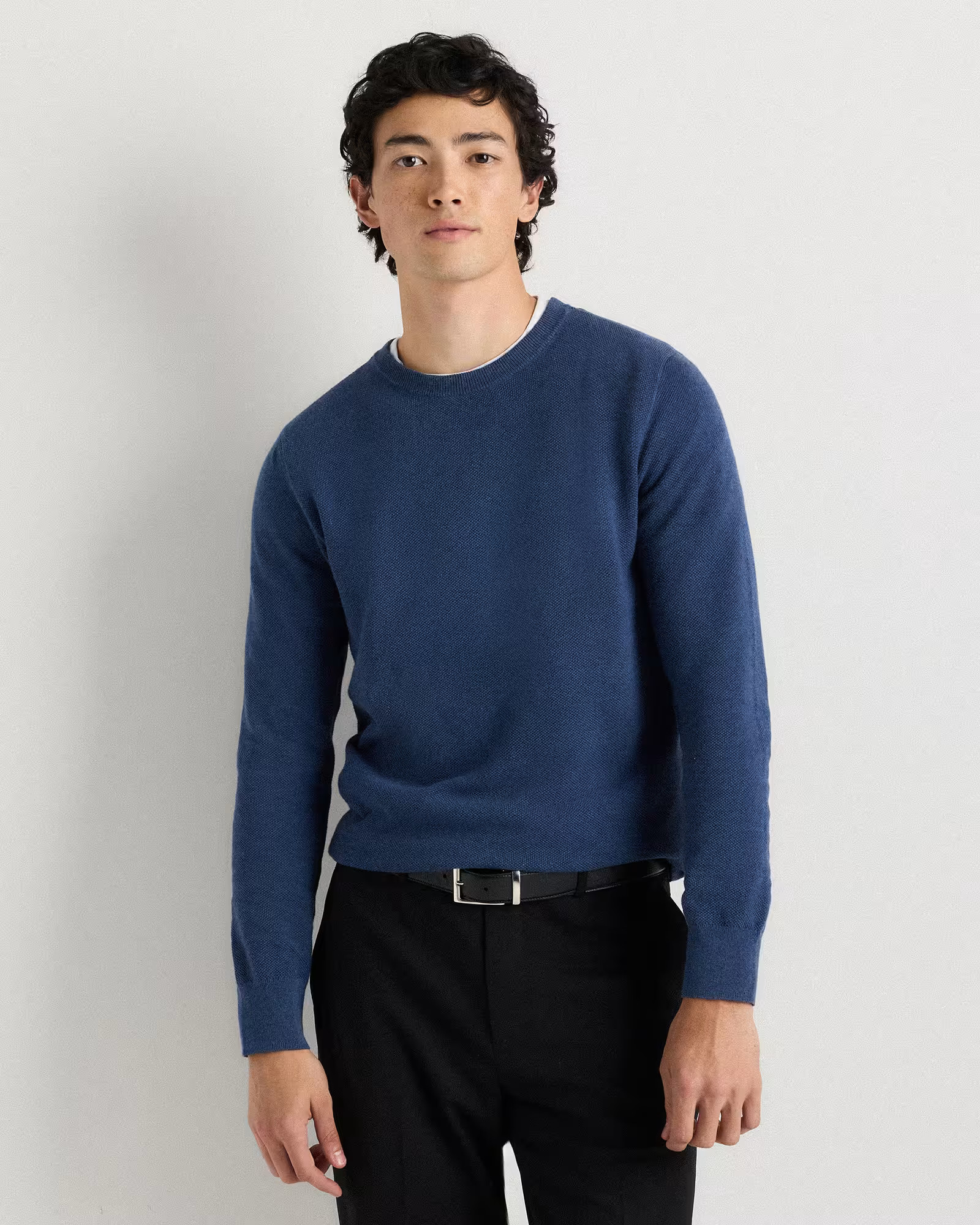 100% Organic Cotton Pique Crewneck Sweater | Quince