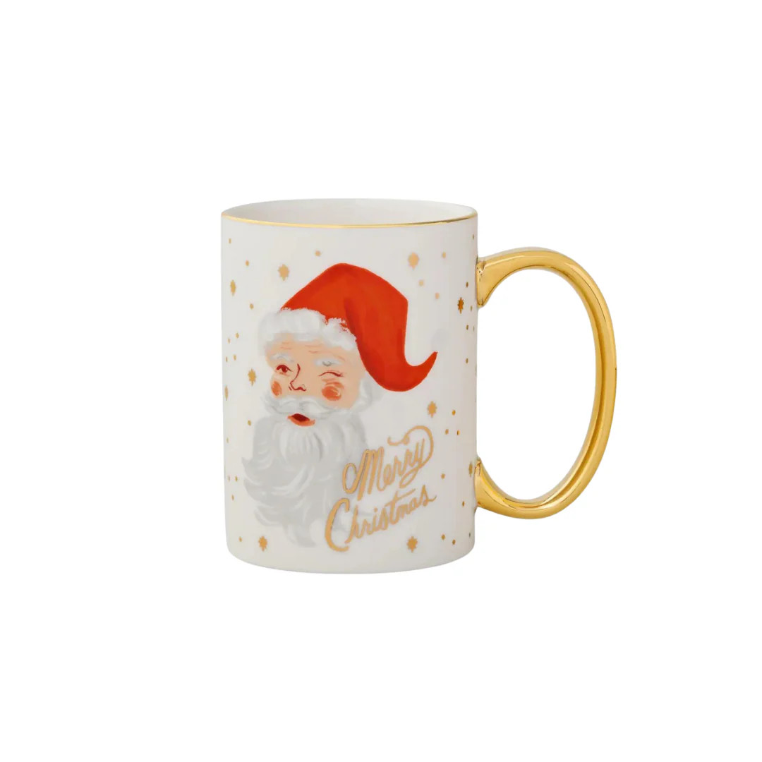 Winking Santa Mug | Pink Antlers