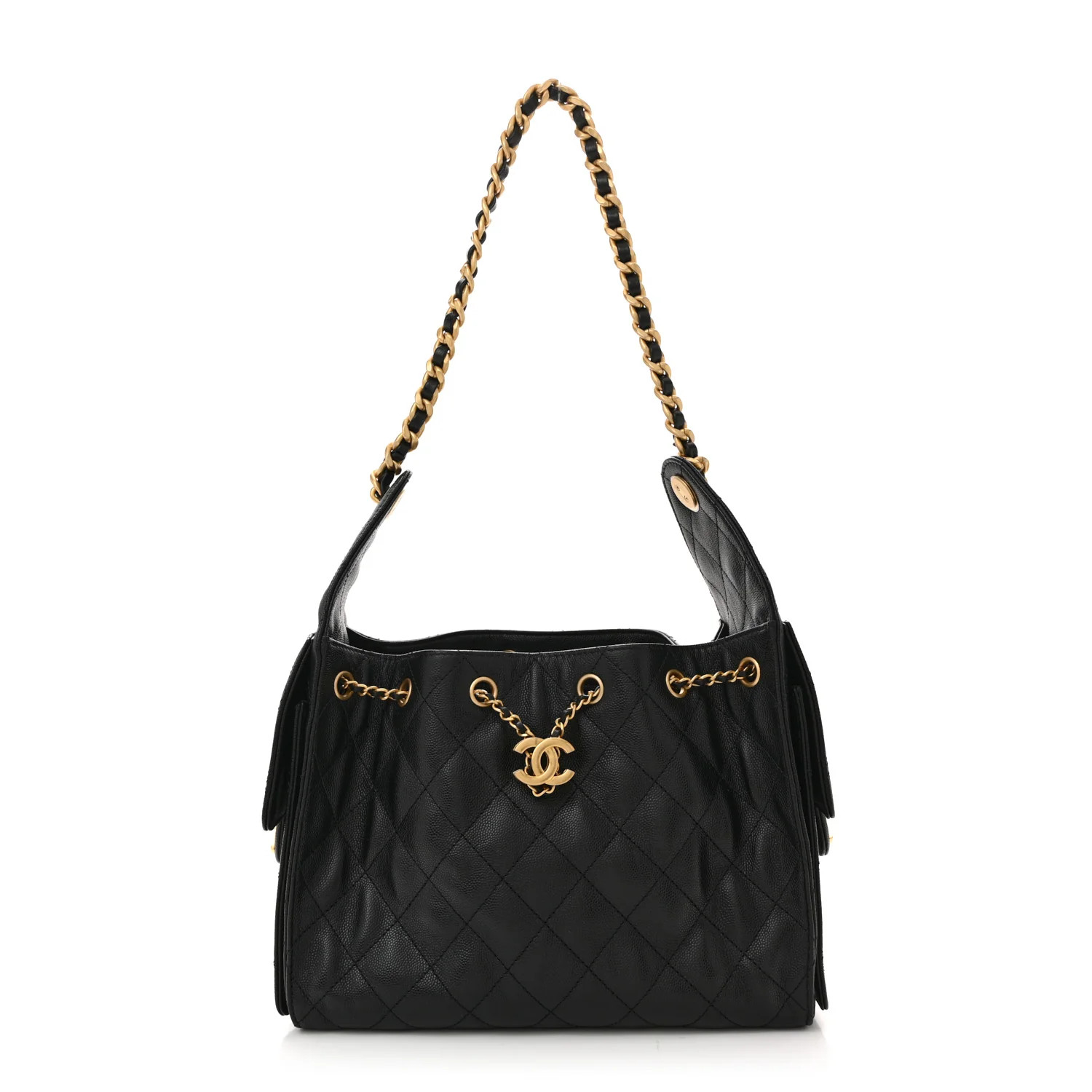 Caviar Quilted Small Chanel 25 Handbag Black | FASHIONPHILE (US)