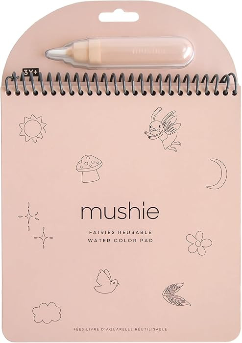 mushie Fairies Reusable Water Color Pad | Montessori Travel Activity Fairy Tale Book + Refillable... | Amazon (US)