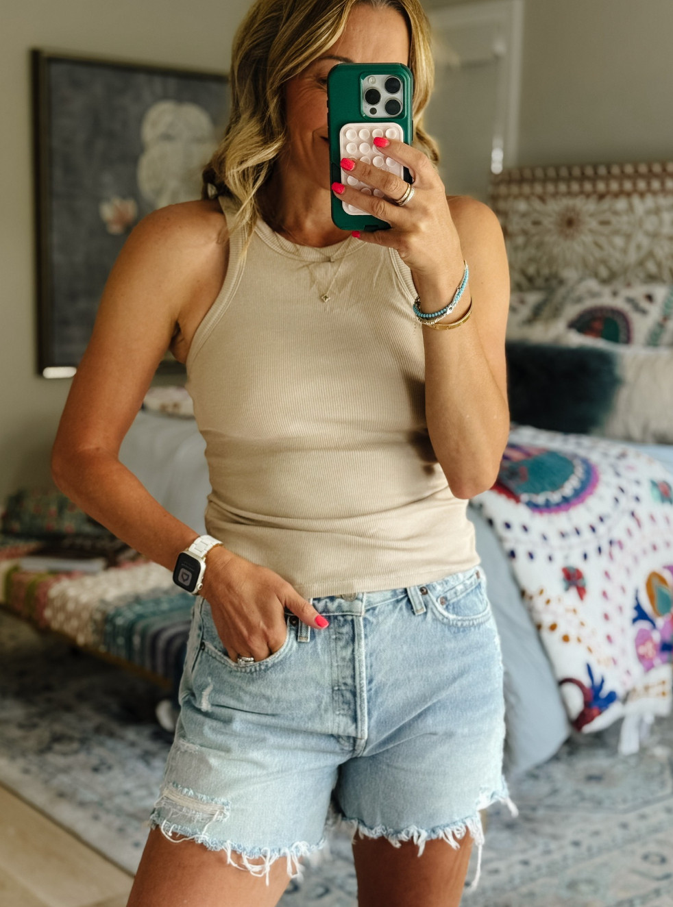 Not sure who needs to hear this but this tank has a built in bra (bye bye bra straps) and is under $20!!! 

 #LTKgrwm #LTKootd #LTKmomlife
