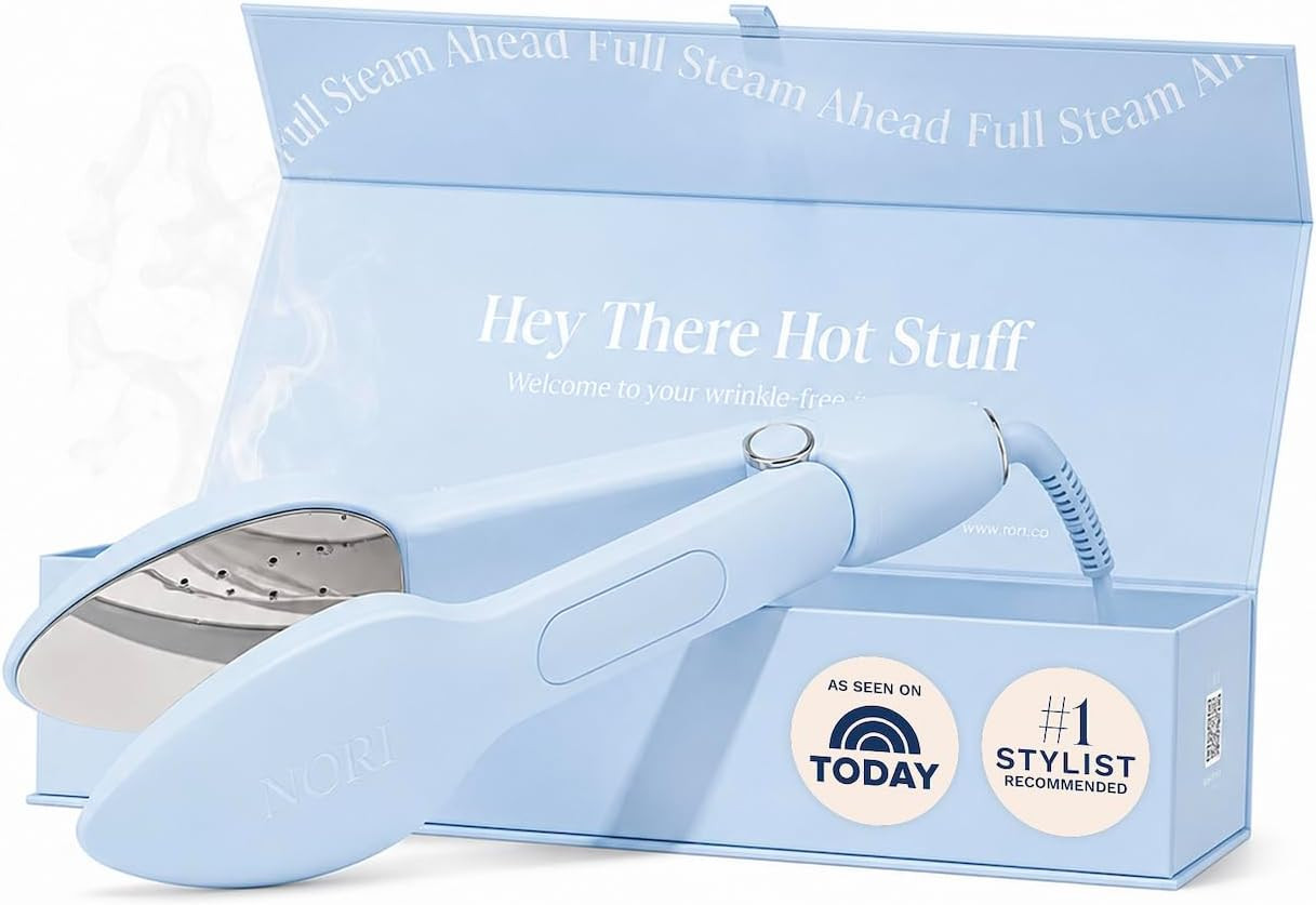 Nori Press Travel Steam Iron - Handheld Iron With Optional Steam Feature - No Ironing Board Requi... | Amazon (US)