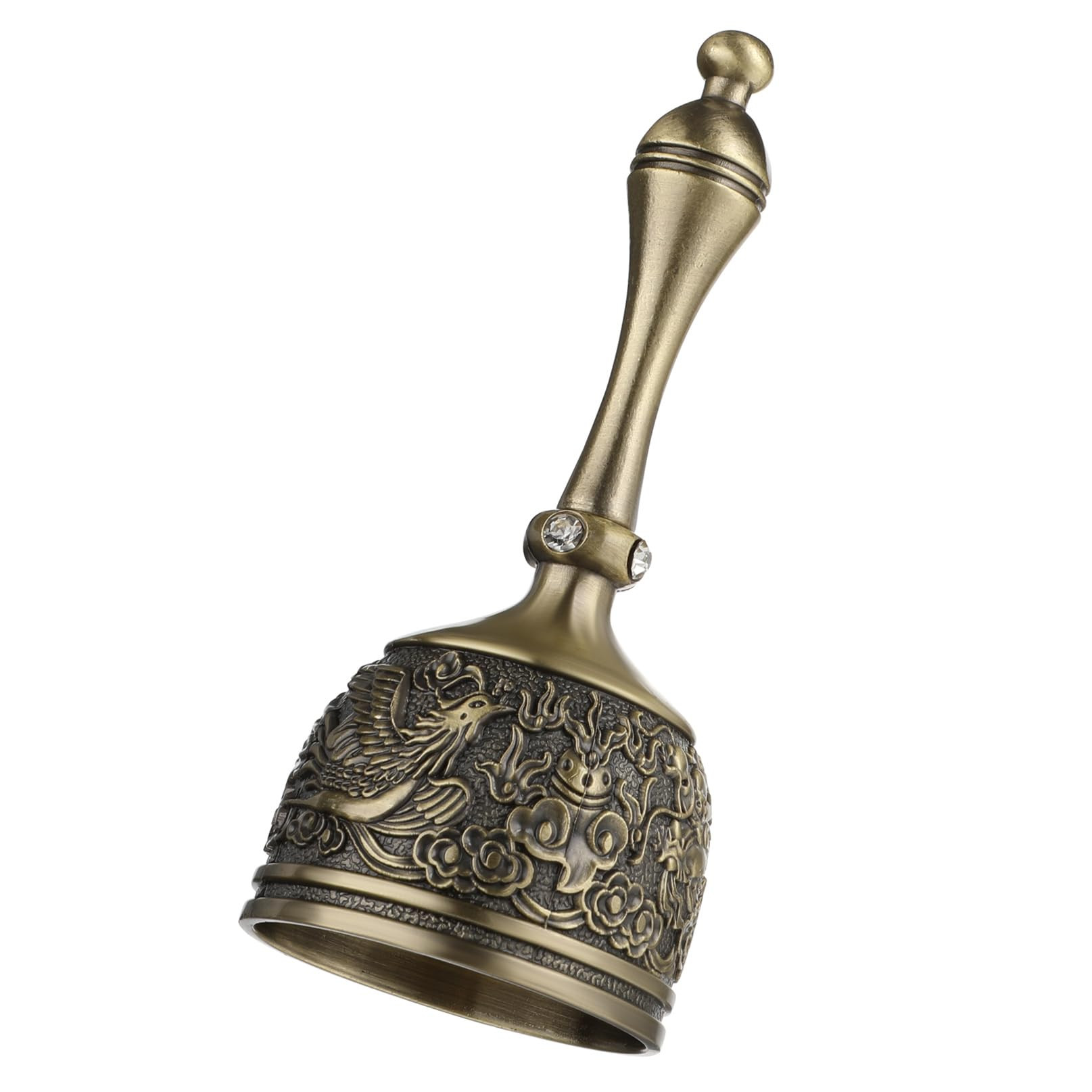 Hand Bell Brass Dinner Call Bells Loud Service Ringing Bell Tibetan Handbells for Meditation Seni... | Amazon (US)