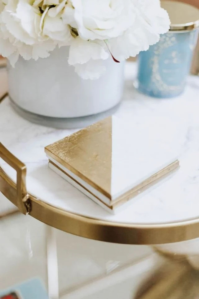 Quartz and Gold Coasters - Marble Look, Drink Coaster, Coffee Bar Accessories, Coffee Table Decor, P | Etsy (US)