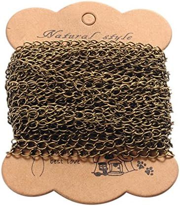 Pandahall 10m(32.80 feet) Antique Bronze Color Iron Twist Chains for Necklace Jewelry Accessories... | Amazon (US)