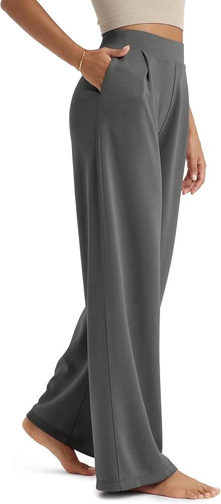 ODODOS Modal Soft Wide Leg Pants for Women High Waist Casual Relaxed Pants with Pockets-27/29"/ 3... | Amazon (US)