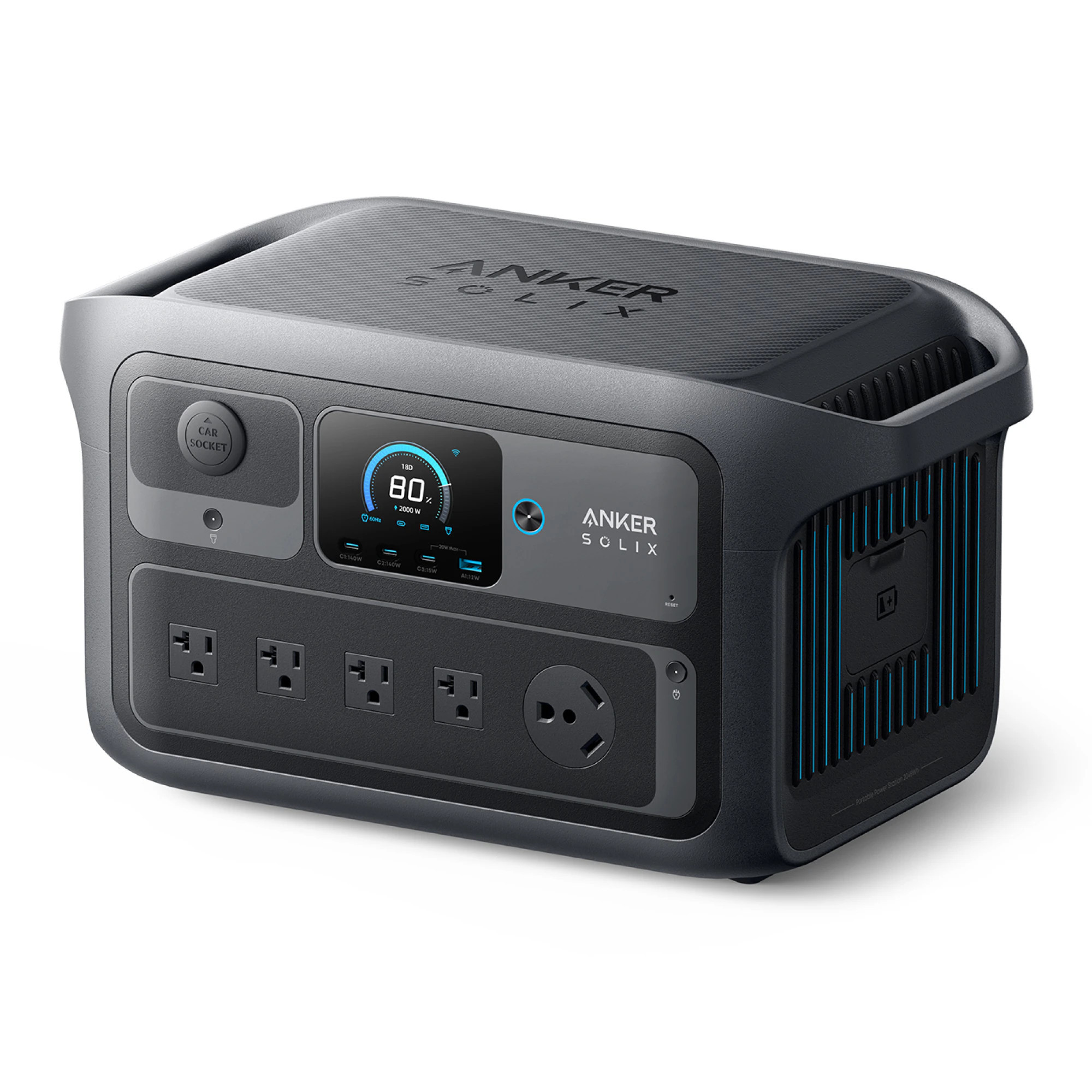 Anker SOLIX C2000X Gen 2(2,048Wh) 2400 -Watts Portable Power Station | SOLIX-85-PPS | Lowe's
