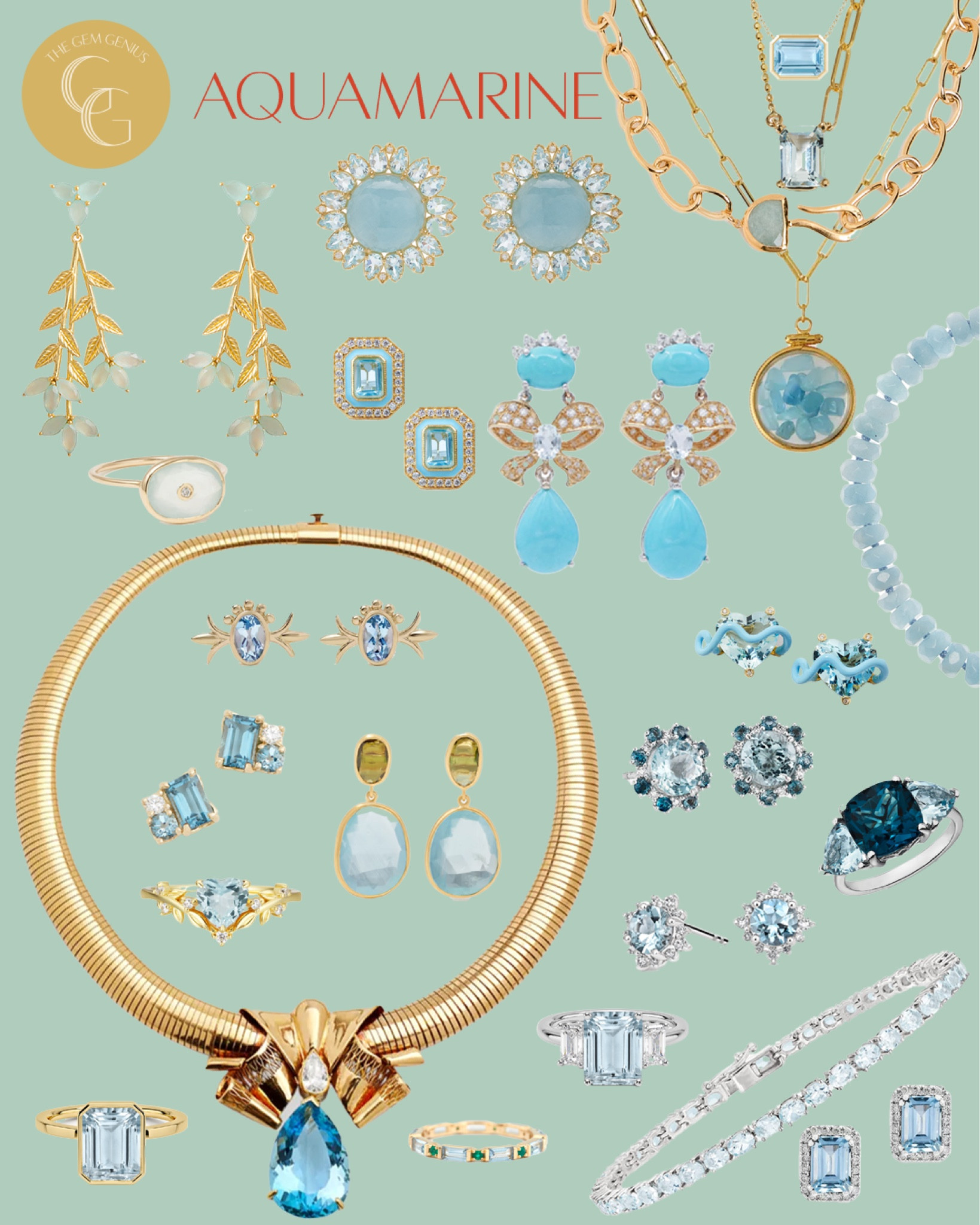 Aquamarine // Aquamarine is the birthstone for March and the gem of the 19th wedding anniversary.

#thegemgenius #gemgenius #jewelry #jewels #jewelryaddict #gemstones #birthstone #aquamarine #onlineshop #shopsmall #womenownedbusiness #smallbusiness #smallbusinessowner #onlinebusiness #womenowned #earrings #necklace #bracelet #braceletstacks #rings #accessories #womensstyle #womensfashion #instajewelry #jewelrygram #designerjewelry #statementjewelry #statementearrings #fashionjewelry #moodboard

#LTKFind #LTKstyletip #LTKSeasonal